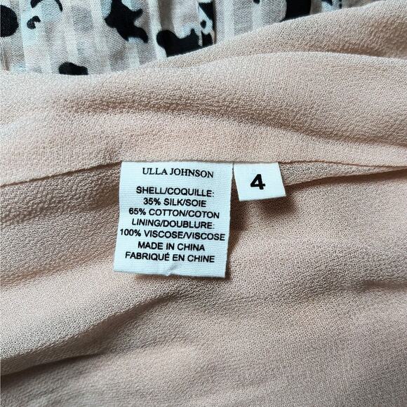 Ulla Johnson Fantine Dress Blush Pink Long Sleeve Floral Peasant Midi Size 4 - Picture 8 of 10